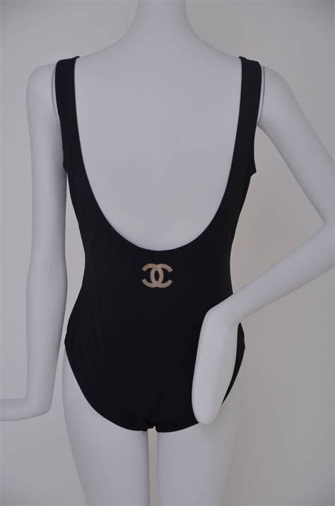 chanel one piece swimwear.